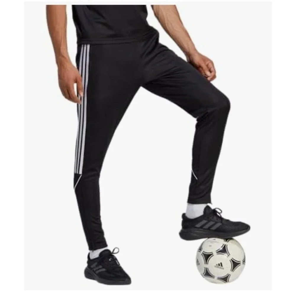 ADIDAS  Men's Tiro23 Long Pant in Black/White Stripes   Size 4XL   NWT   $50.00
